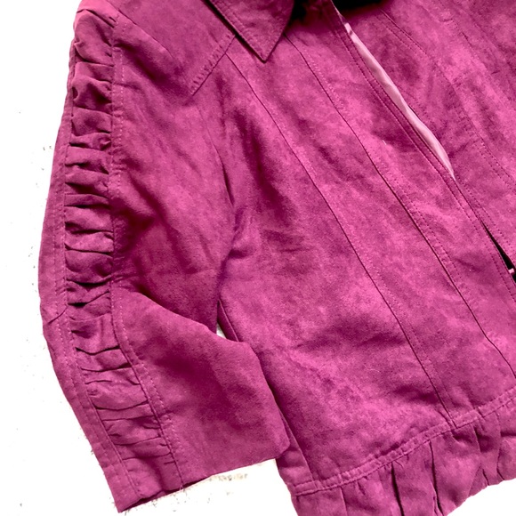 Christopher and Banks Faux Suede Lined Jacket - Picture 2 of 3